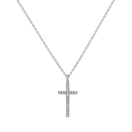 Náhrdelník s diamantmi Shimmering Cross