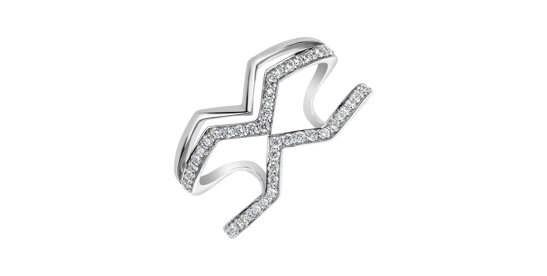 Prsteň s diamantmi Broken Aura