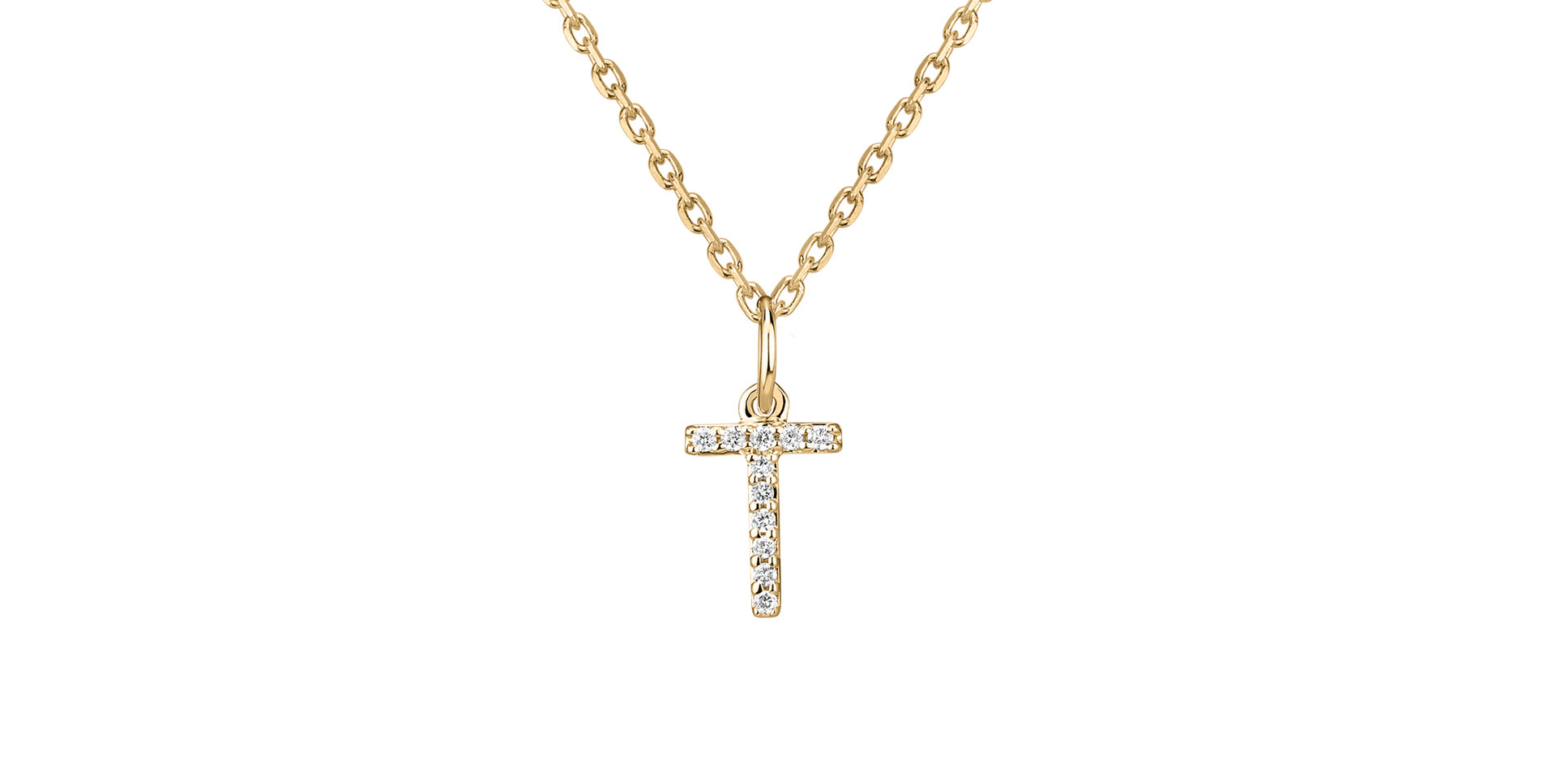 Prívesok s diamantmi Line Glitter T