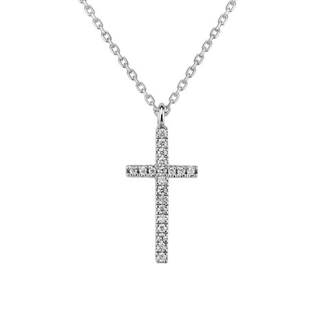 Náhrdelník s diamantmi Shimmering Cross