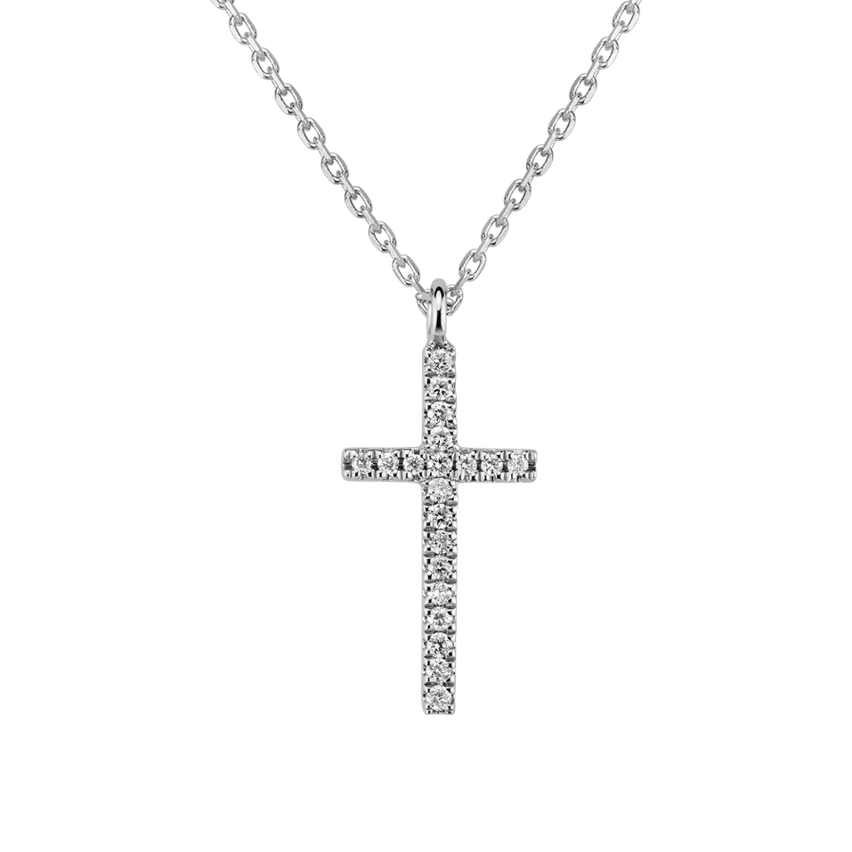 Náhrdelník s diamantmi Shimmering Cross