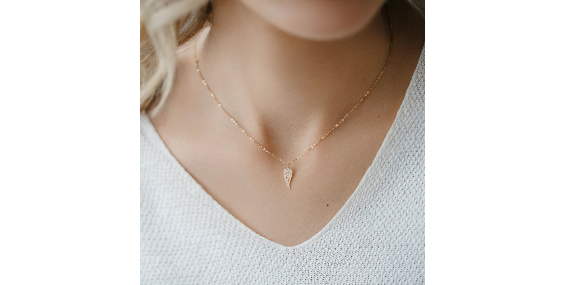 Náhrdelník s diamantom Heaven Wing