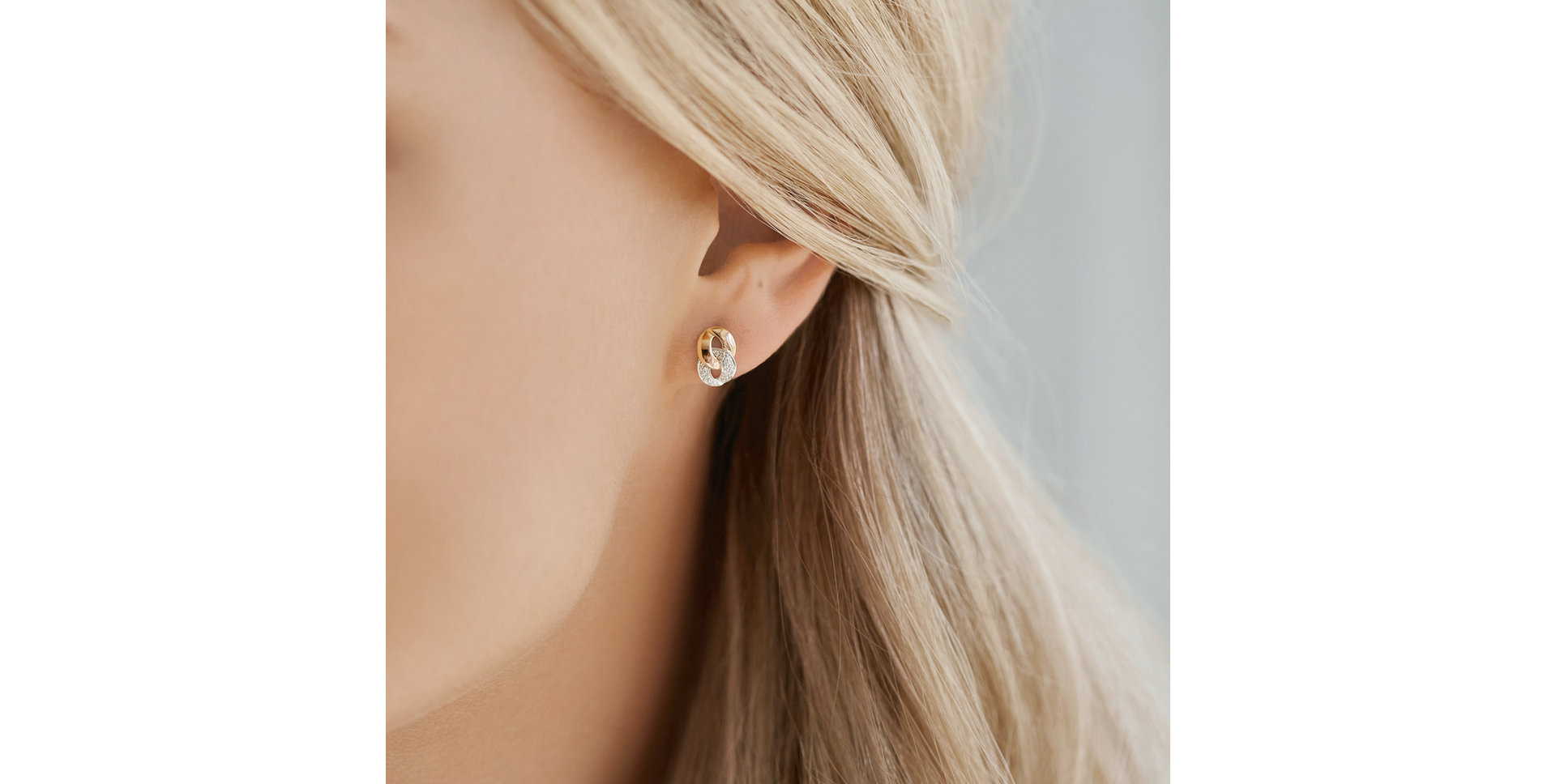 Náušnice s diamantmi Double Circle