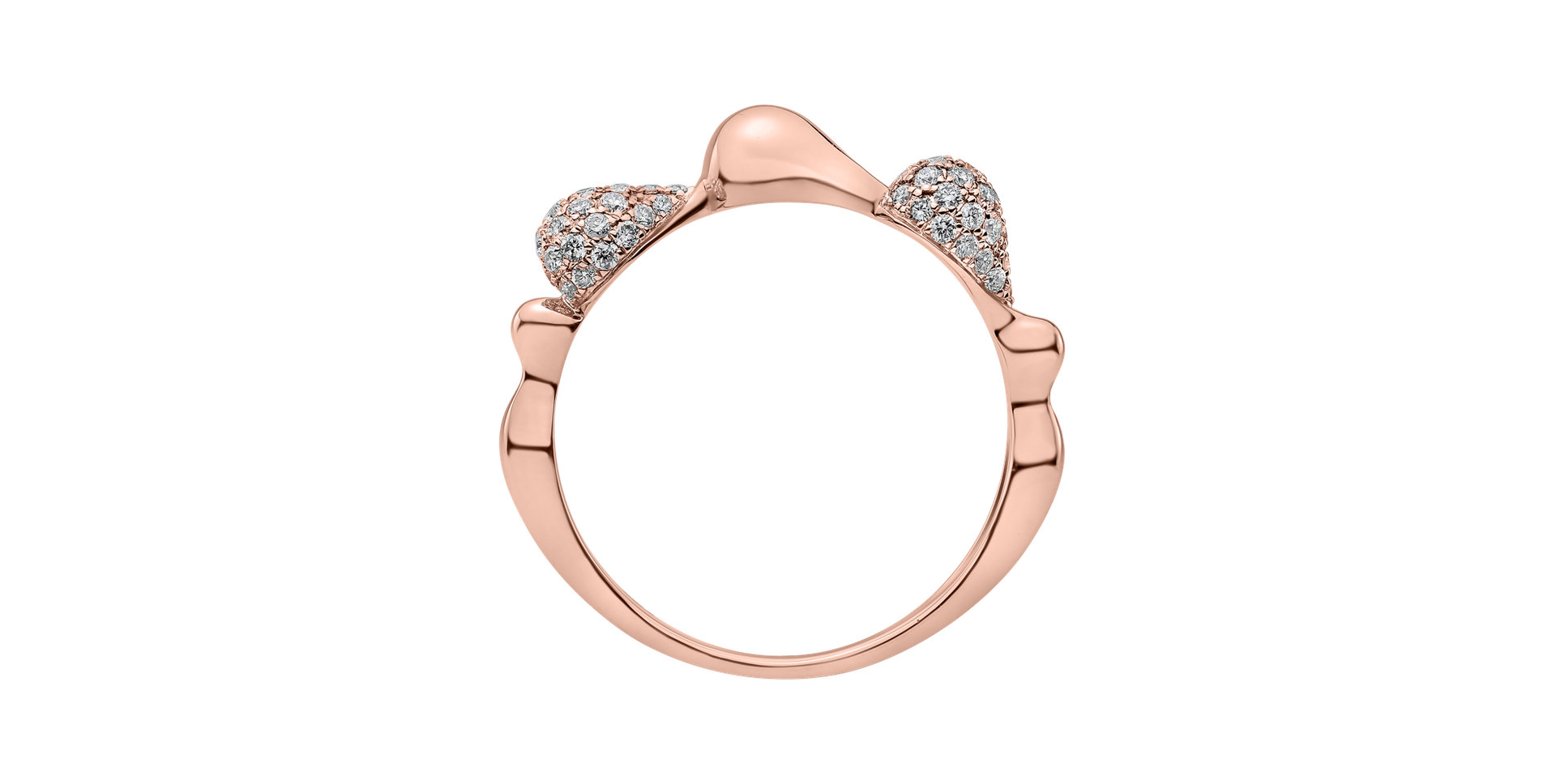 Prsteň s diamantmi Frozen Tear