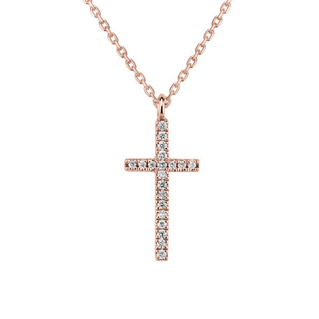 Náhrdelník s diamantmi Shimmering Cross