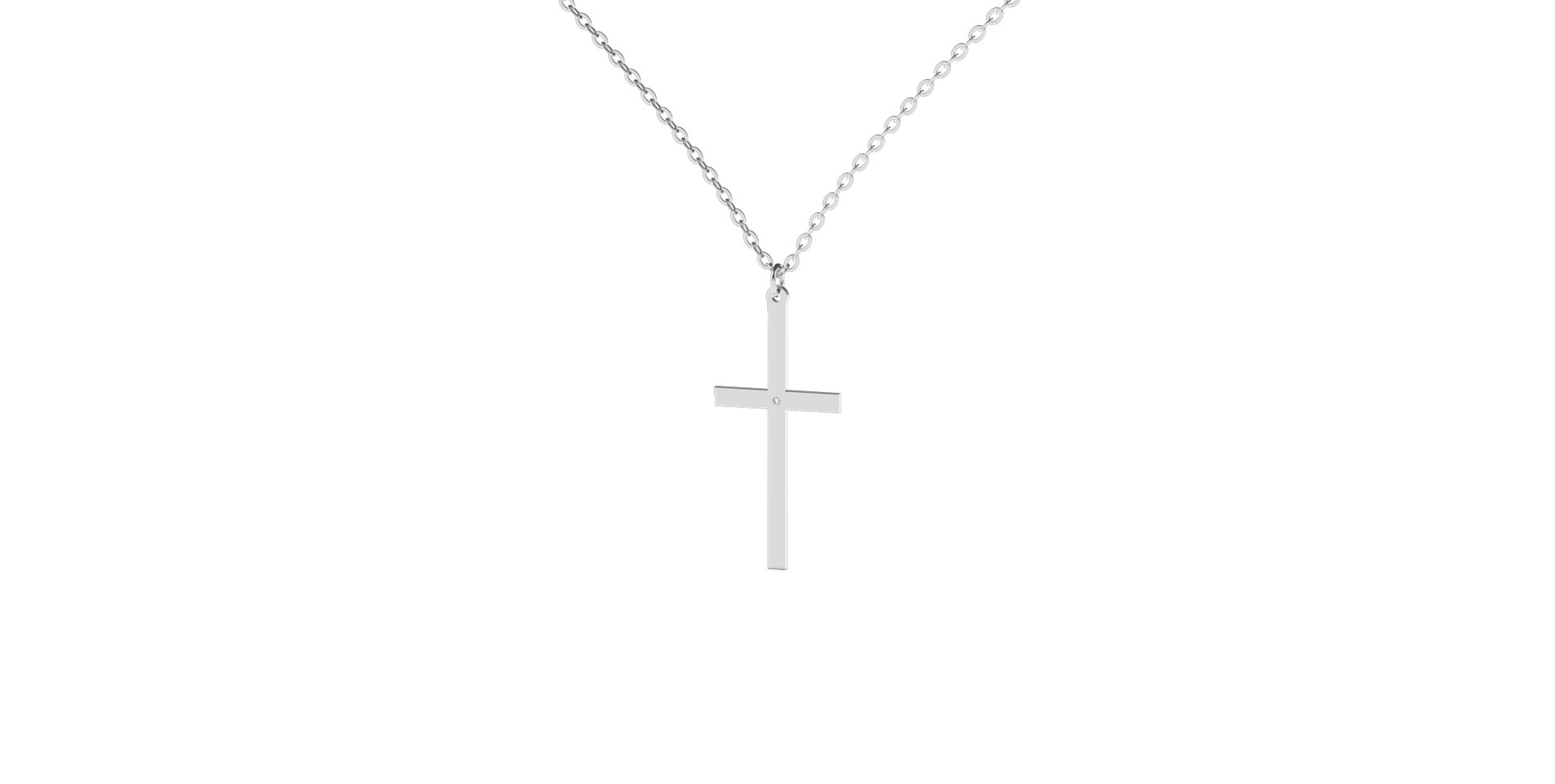 Náhrdelník s diamantom Cross