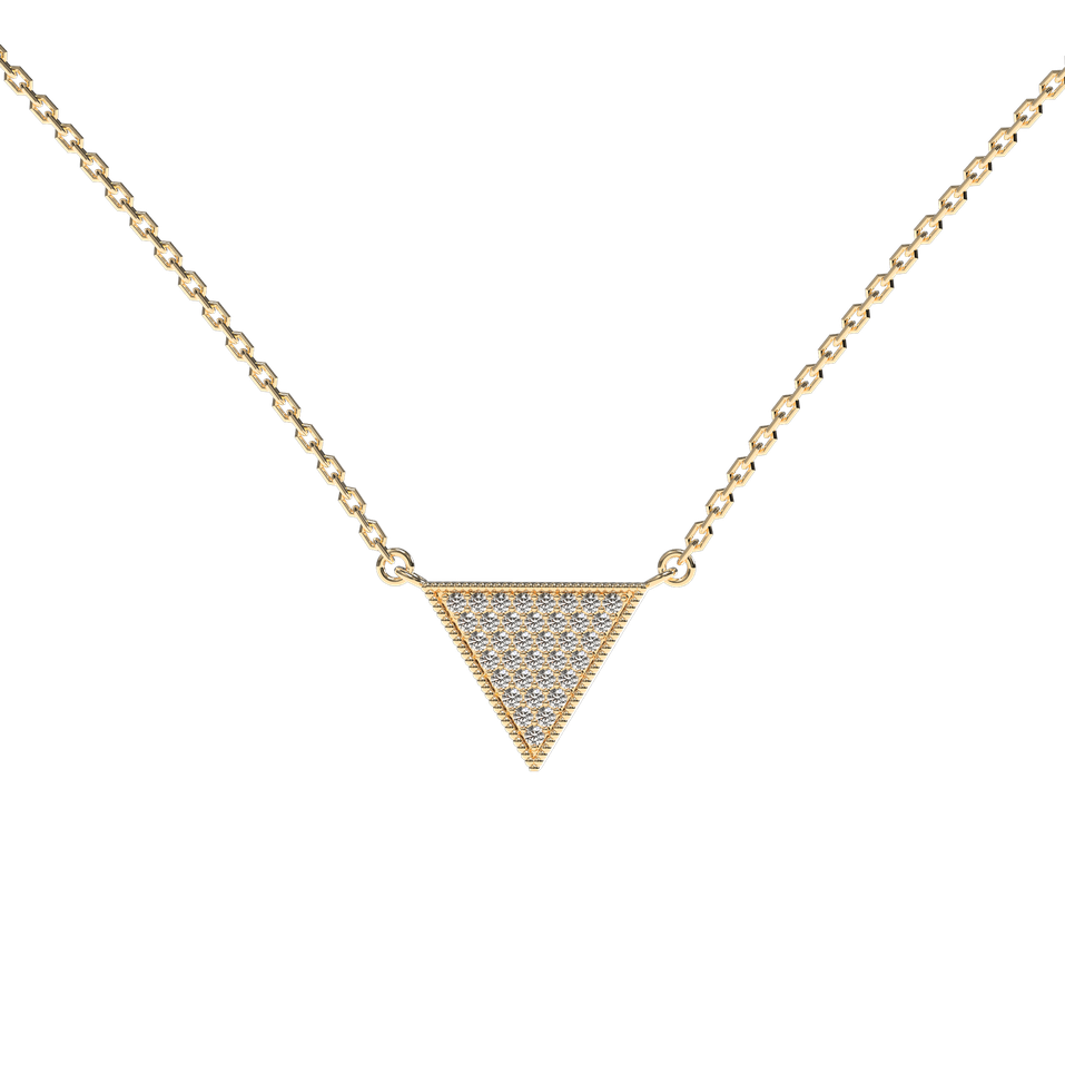 Náhrdelník s diamantmi Sparkling Triangle