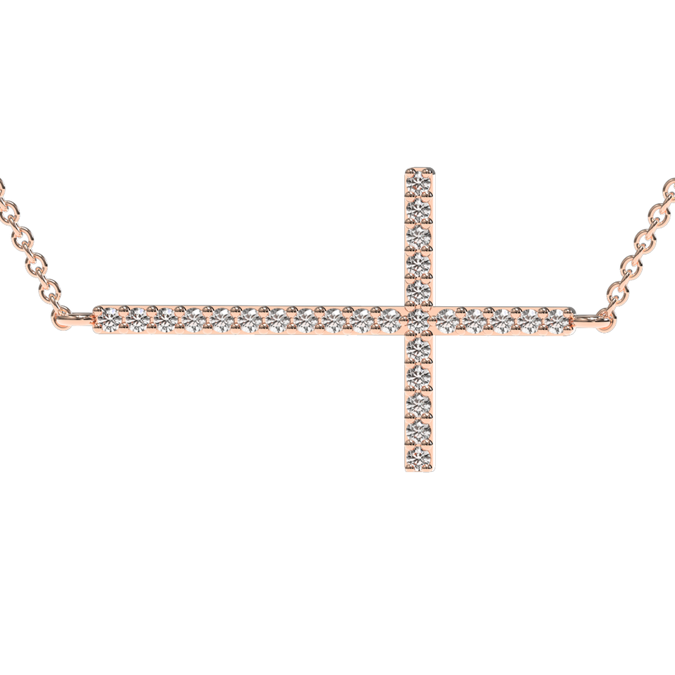 Náhrdelník s diamantmi Cross