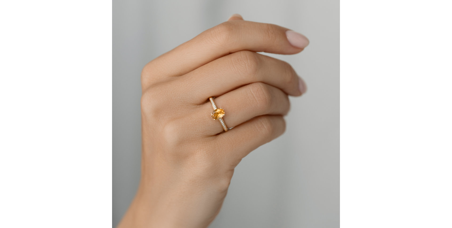 Prsteň s diamantmi a morganitom Lauriene